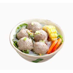 碗里的牛肉丸粉