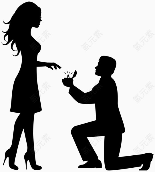男女相爱求婚剪影