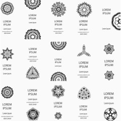 矢量多种花纹图案