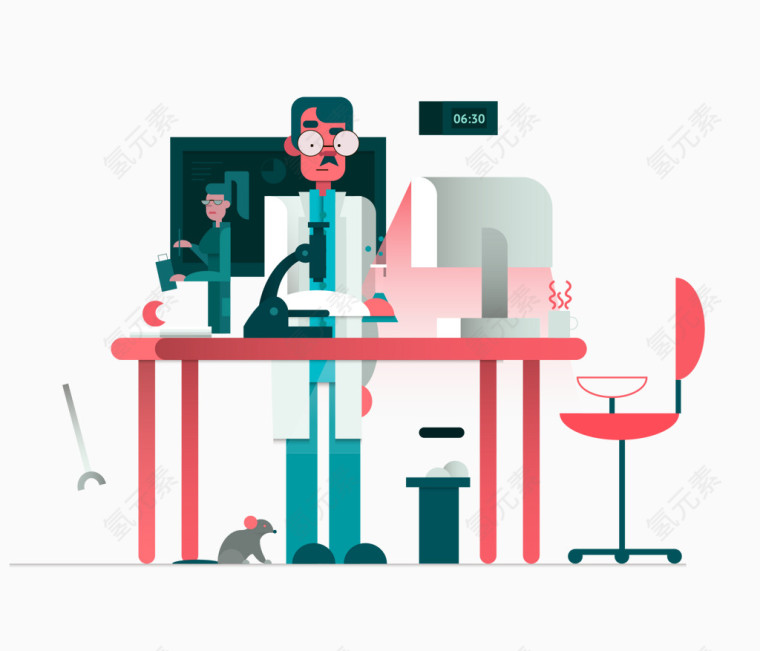 矢量医学博士讲解素材