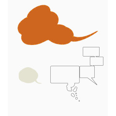 黄色云朵不规则对话框