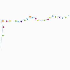 彩色的圆点分割线装饰素材