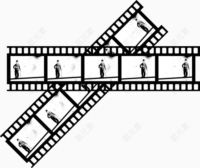 胶卷胶片组合黑色