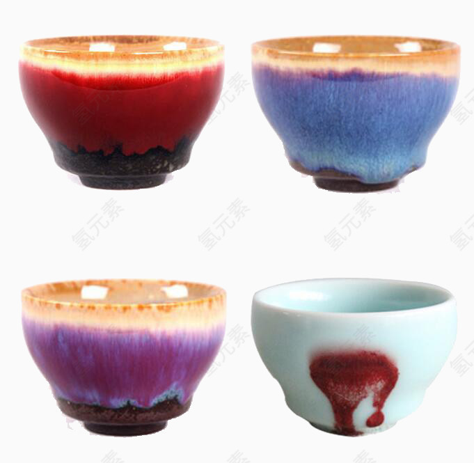 钧窑品茗杯