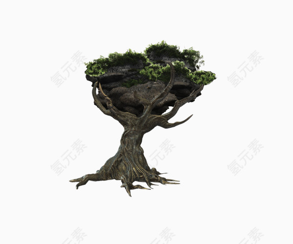 粗壮大树装饰素材