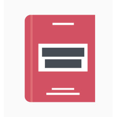 矢量红色立体书籍一本