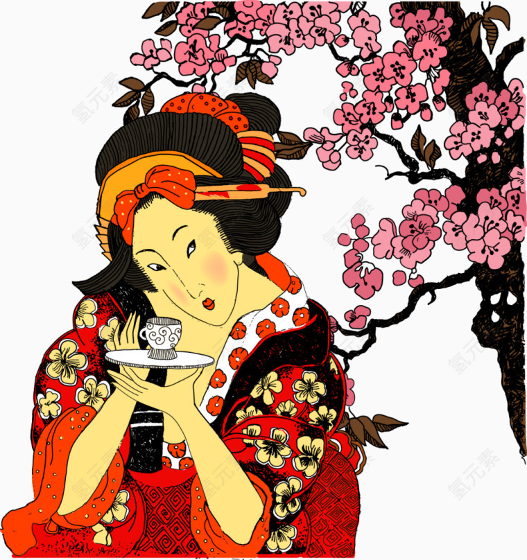 日本手绘女性