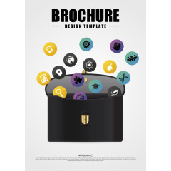 矢量创意投资理财宣传单