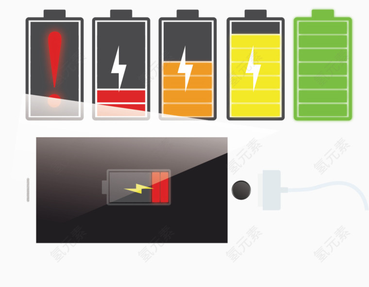 矢量图手机充电
