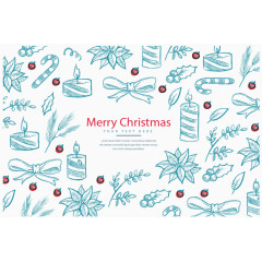 手绘圣诞节元素