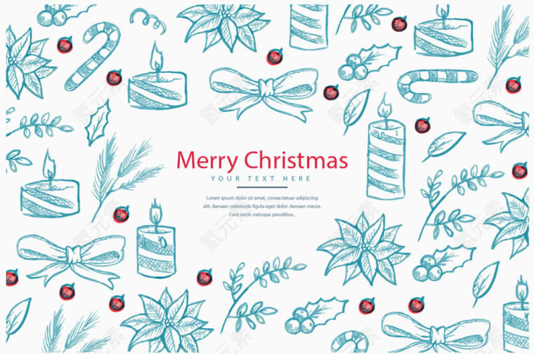 手绘圣诞节元素