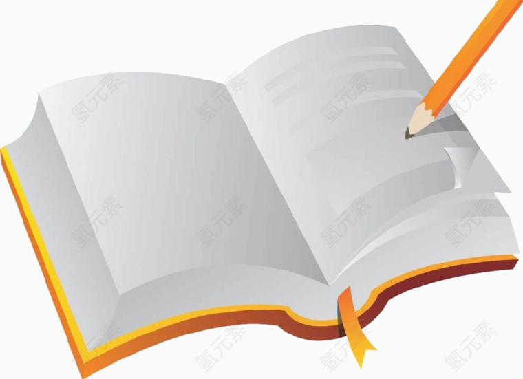 正在书写的笔记本