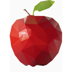 清新浪漫唯美时尚创意苹果水果叶子钻石水晶切割