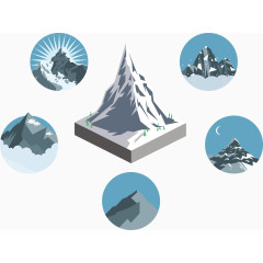 矢量雪山模型