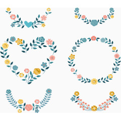 手绘浪漫花环标题栏