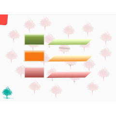 粉色小树系列PPT背景