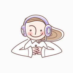 手绘客服人形图形