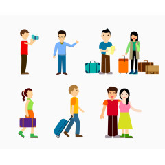 出行矢量素材