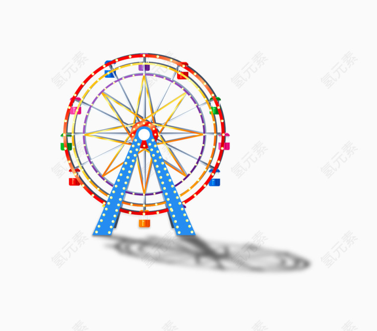 卡通素材-摩天轮