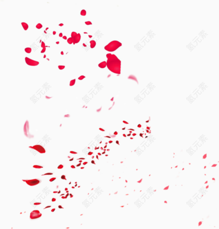 花瓣，漂浮花瓣，红色，淘宝配景