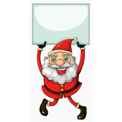 举牌子的圣诞老人