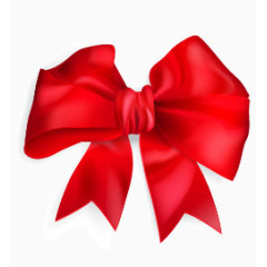 红色蝴蝶结矢量元素