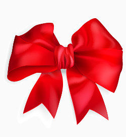 红色蝴蝶结矢量元素