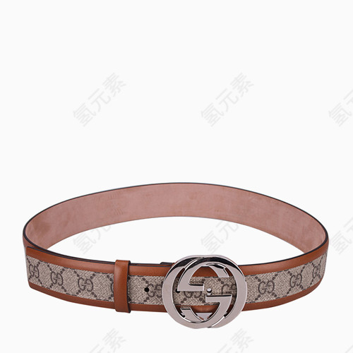 GUCCI男士经典压花真皮腰带