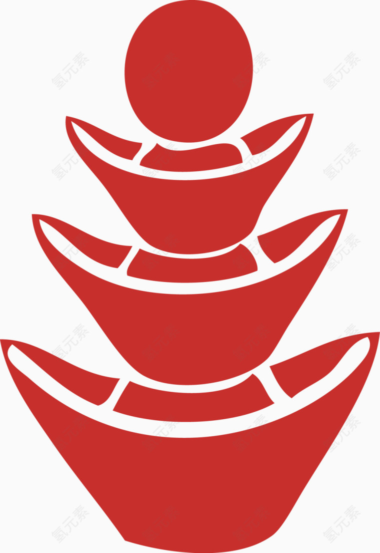 新年叠罗汉金元宝