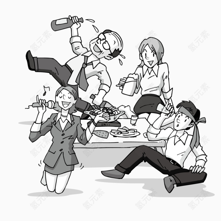 矢量喝酒聚会