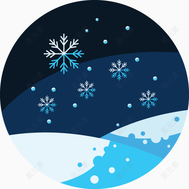 圆环雪花图标