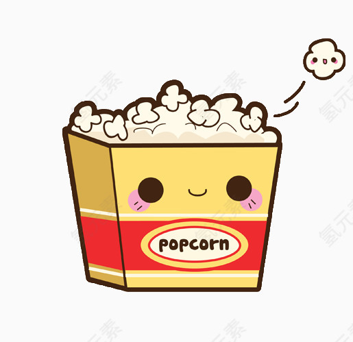 满满一杯爆米花卡通