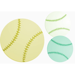 手绘缝线棒球素材