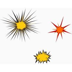 手绘爆炸反射性图标矢量图