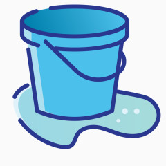 矢量卫生清洁水桶