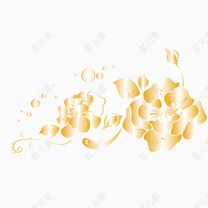 牡丹花边角装饰