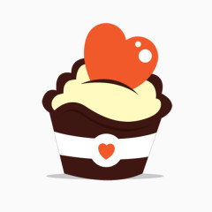 可爱爱心奶油小蛋糕