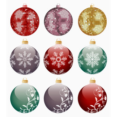 圣诞节装饰彩球免抠图