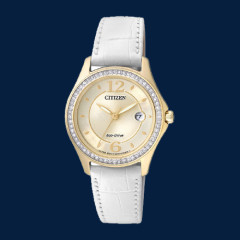 西铁城光动能浪漫樱花女表