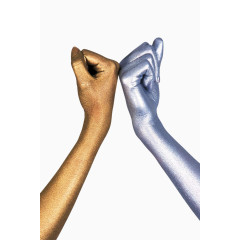 互相加油手部金属造型