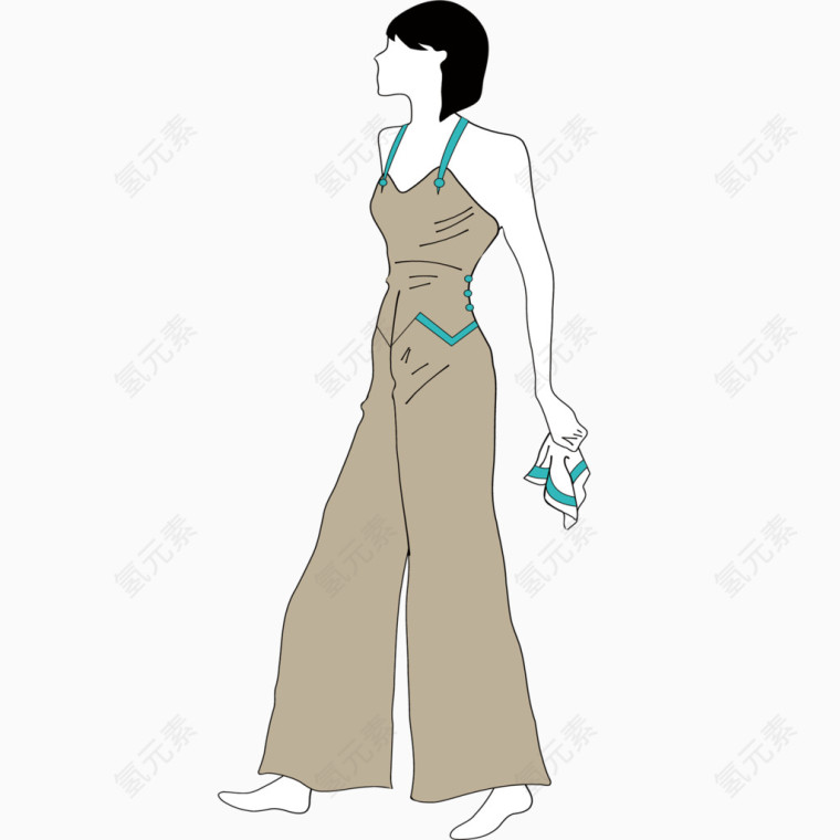 矢量手绘服装设计素材