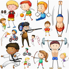 矢量运动的儿童