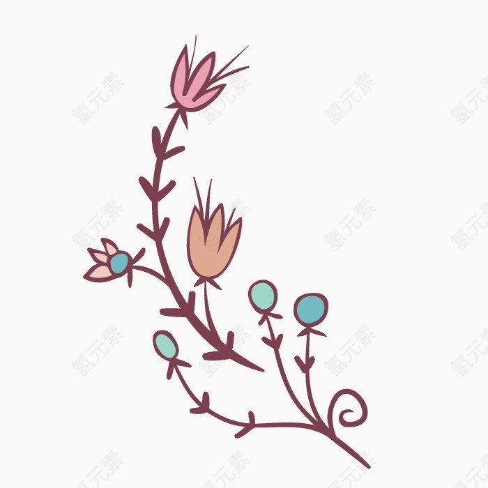 矢量艺术花草