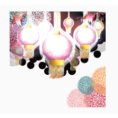 过年灯笼矢量小年素材