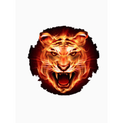 火焰狮子头矢量图