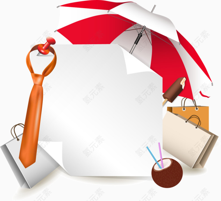 矢量手绘空白标签