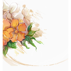 矢量怀旧风格花朵