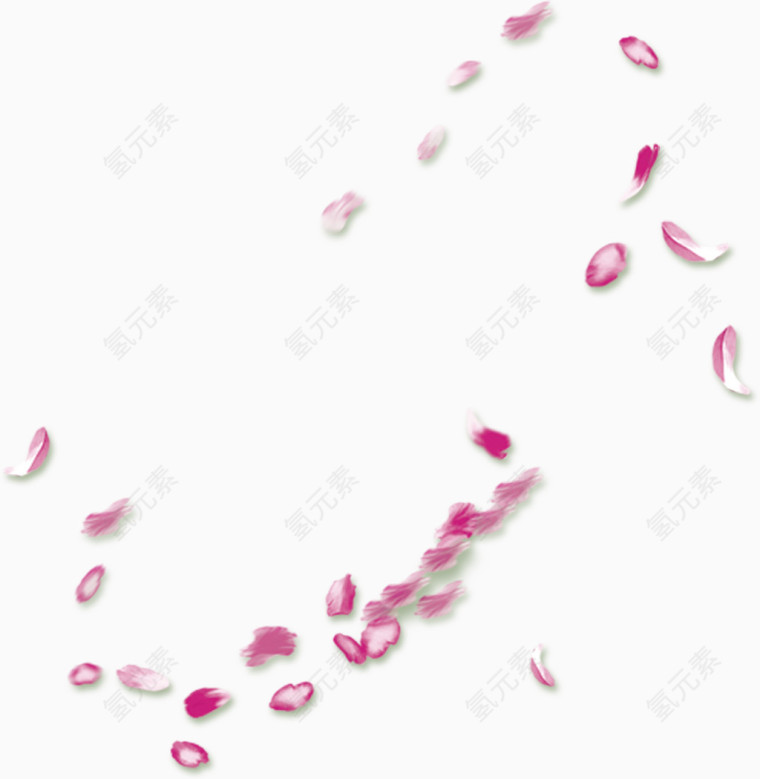 漂浮粉花瓣