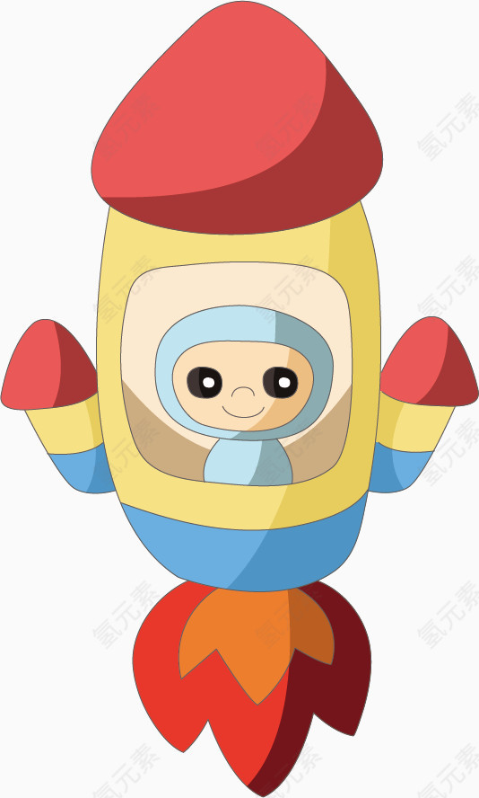 卡通火箭素材