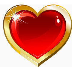 矢量手绘红色爱心